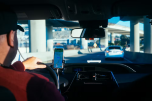 A high-risk driver using GPS navigation